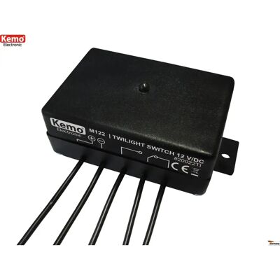 Kemo M122 - Interruptor crepuscular 12VDC c/ saída de relé SPDT Kemo M122 - Interruptor crepuscular 12VDC c/ saída de relé SPDT