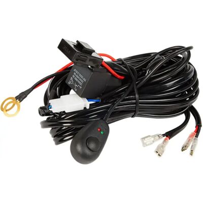 Kit completo de instalação para luzes OFF ROAD (12V 30A) c/ Relé + Fusível e Switch ON/OFF Kit completo de instalação para luzes OFF ROAD (12V 30A) c/ Relé + Fusível e Switch ON/OFF