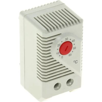 STO-011 - Termostato de aquecimento NC regulável 0..60ºC 230VAC 10A p/ calha DIN STO-011 - Termostato de aquecimento NC regulável 0..60ºC 230VAC 10A p/ calha DIN