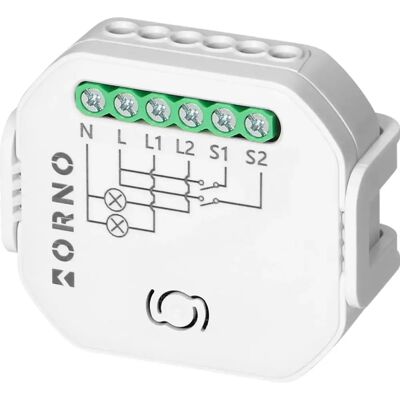 Orno OR-SH-17101 - 2 canais - 2300W - WiFi + Bluetooth módulo relé Orno OR-SH-17101 - 2 canais - 2300W - WiFi + Bluetooth módulo relé