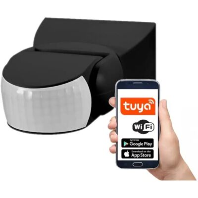 Orno OR-CR-277/B - Sensor de movimento PIR 220VAC 180º (compatível c/ Tuya) - IP65 - Preto Orno OR-CR-277/B - Sensor de movimento PIR 220VAC 180º (compatível c/ Tuya) - IP65 - Preto