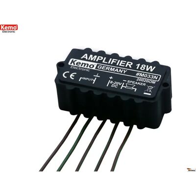 Kemo M033N - Módulo amplificador universal de áudio 18W Kemo M033N - Módulo amplificador universal de áudio 18W