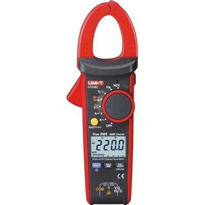 Uni-T UT216C - Pinça amperimétrica (600Aac/dc 750Vac 1000Vdc 60MΩ Cap. Hz °C T-RMS Auto-Range Min/Max NCV) Uni-T UT216C - Pinça amperimétrica (600Aac/dc 750Vac 1000Vdc 60MΩ Cap. Hz °C T-RMS Auto-Range Min/Max NCV)