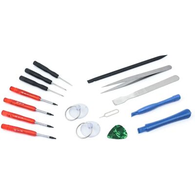 Kit de 17 ferramentas para reparação de Tablets e Smartphones Kit de 17 ferramentas para reparação de Tablets e Smartphones