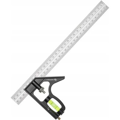 Högert HT4M217 - Esquadro c/ nível em alumino 300mm Högert HT4M217 - Esquadro c/ nível em alumino 300mm