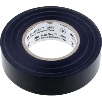 3M 165BK5E - Fita isoladora PVC 19mm 20m preta 3M 165BK5E - Fita isoladora PVC 19mm 20m preta
