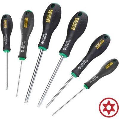 Stanley 0-65-099 - Conjunto de 6 chaves Torx c/ furo Stanley 0-65-099 - Conjunto de 6 chaves Torx c/ furo