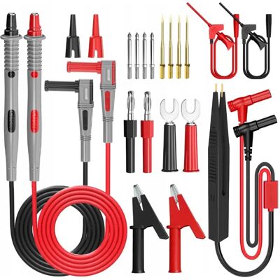 Conjunto de pontas de prova profissional para multimetro c/ pontas diversas Conjunto de pontas de prova profissional para multimetro c/ pontas diversas