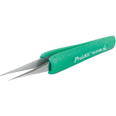 Pro'sKit TZ-212N - Pinça de precisão Ergo-Grip em inox ESD - pontas extra-finas - 129mm Pro'sKit TZ-212N - Pinça de precisão Ergo-Grip em inox ESD - pontas extra-finas - 129mm