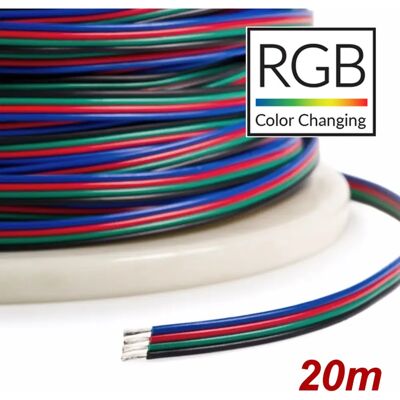 Generic - Cabo 4 cores espalmado 4x0.14 - RGB - Cabo Generic - Cabo 4 cores espalmado 4x0.14 - RGB - Cabo