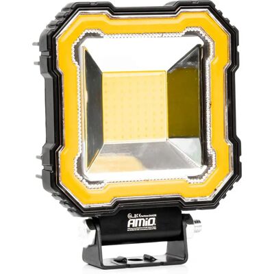 AMiO - Projetor LED de trabalho 9-36Vdc 48W 3600lm 6500K (branco frio) + Luz amarela - 110x110mm AMiO - Projetor LED de trabalho 9-36Vdc 48W 3600lm 6500K (branco frio) + Luz amarela - 110x110mm