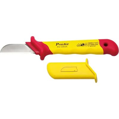 Pro'sKit PD-V003A - Faca de eletricista 180mm com lâmina em aço inoxidável Pro'sKit PD-V003A - Faca de eletricista 180mm com lâmina em aço inoxidável