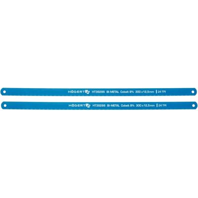 Högert HT3S286 - Lâminas para serra de metal 24TPI 8% de cobalto - 2 pcs - 300mm Högert HT3S286 - Lâminas para serra de metal 24TPI 8% de cobalto - 2 pcs - 300mm