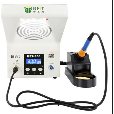 BEST BST-938 - Estação de soldar digital 90W c/ extrator de fumo e luz BEST BST-938 - Estação de soldar digital 90W c/ extrator de fumo e luz