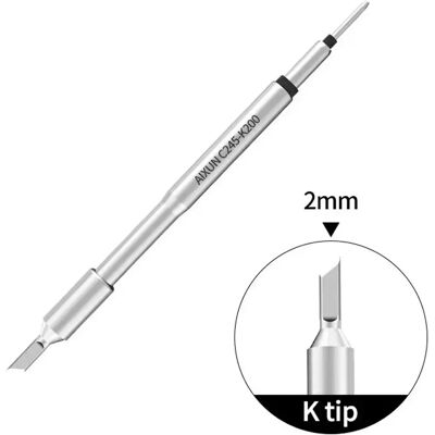 AiXun C245-K200 - Ponta de substituição tipo-K (2mm) para ferro de soldar T245 AiXun C245-K200 - Ponta de substituição tipo-K (2mm) para ferro de soldar T245