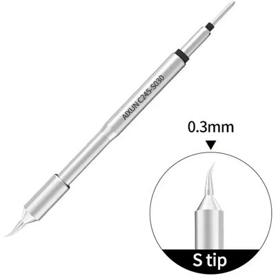AiXun C245-S030 - Ponta de substituição curva (Ø0.3mm) para ferro de soldar T245 AiXun C245-S030 - Ponta de substituição curva (Ø0.3mm) para ferro de soldar T245