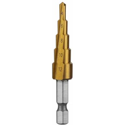 Högert HT6D321 - Broca escalonada HSS Ø4..12mm Högert HT6D321 - Broca escalonada HSS Ø4..12mm