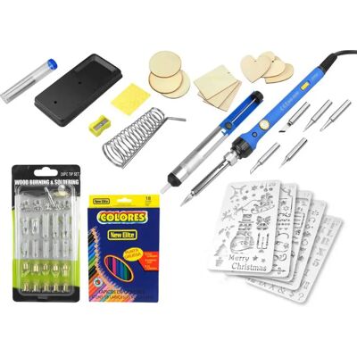 Kit de Pirogravura Eurokomp - 81 Acessórios Kit de Pirogravura Eurokomp - 81 Acessórios