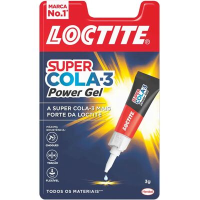 Loctite Super Cola-3 Power Gel - Cola universal instantânea - 3g Loctite Super Cola-3 Power Gel - Cola universal instantânea - 3g