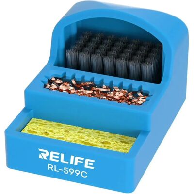 Relife RL-599C - 3-em-1 - Estação de limpeza para ferro de solda Relife RL-599C - 3-em-1 - Estação de limpeza para ferro de solda