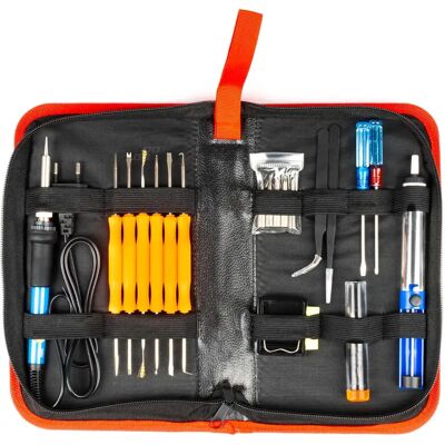 AMiO - Kit soldadura c/ ferro de soldar 60W de 20 peças AMiO - Kit soldadura c/ ferro de soldar 60W de 20 peças