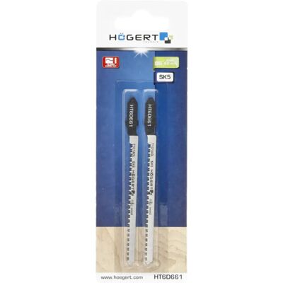 Högert HT6D661-2 - Lâminas para serra tico-tico 100mm p/ madeira corte curvo limpo 3-60mm - 2 und Högert HT6D661-2 - Lâminas para serra tico-tico 100mm p/ madeira corte curvo limpo 3-60mm - 2 und