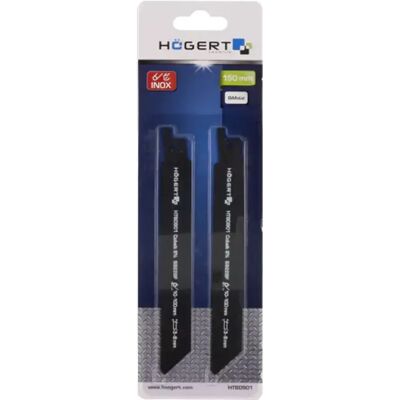Högert HT6D901 - Lâmina para serra de sabre 132mm p/ aço 1-3mm - 2 und Högert HT6D901 - Lâmina para serra de sabre 132mm p/ aço 1-3mm - 2 und
