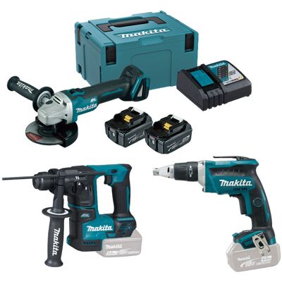KIT Pladur Makita18V - DGA504RMJ + DHR171Z + DFS452Z KIT Pladur Makita18V - DGA504RMJ + DHR171Z + DFS452Z