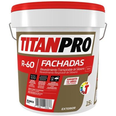 Titanpro R60 revestimento siloxano mate branco 15L Titanpro R60 revestimento siloxano mate branco 15L