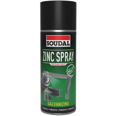 Spray de zinco mate Soudal 400ml Spray de zinco mate Soudal 400ml