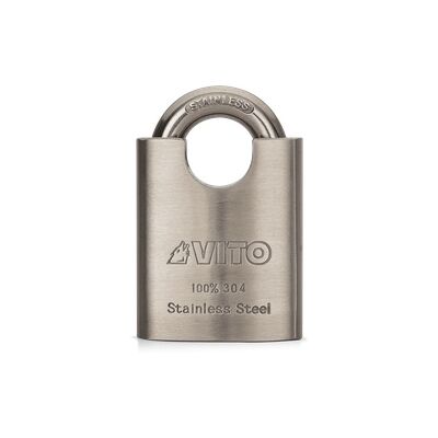 Cadeado alta segurança aço inoxidável 50mm Vito Cadeado alta segurança aço inoxidável 50mm Vito