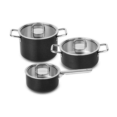 SILAMPOS - Conjunto 3 Peças Comfort Glass Black 63212JWR0520 SILAMPOS - Conjunto 3 Peças Comfort Glass Black 63212JWR0520