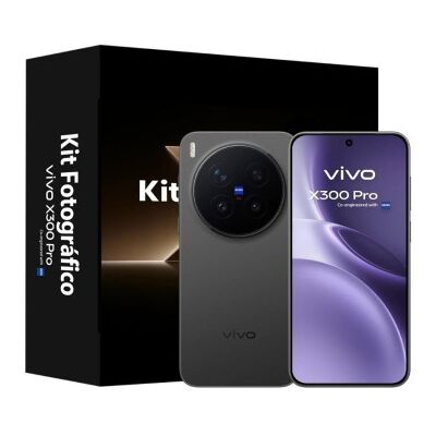 Smartphone Vivo X300 Pro 16GB/ 512GB/ 6,78"/ 5G/ Preto + Kit Fotográfico Vivo X300 Pro Smartphone Vivo X300 Pro 16GB/ 512GB/ 6,78"/ 5G/ Preto + Kit Fotográfico Vivo X300 Pro