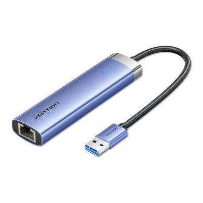 Vention Hub USB 3.0 TGFSB/ 3xUSB/ 1xRJ45/ 1xUSB Tipo-C PD Vention Hub USB 3.0 TGFSB/ 3xUSB/ 1xRJ45/ 1xUSB Tipo-C PD