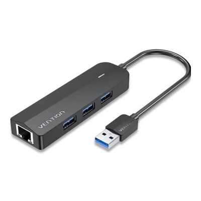 Hub USB 3.0 Vention CHNBB/ RJ45/ 3xUSB/ 1xMicroUSB PD Hub USB 3.0 Vention CHNBB/ RJ45/ 3xUSB/ 1xMicroUSB PD