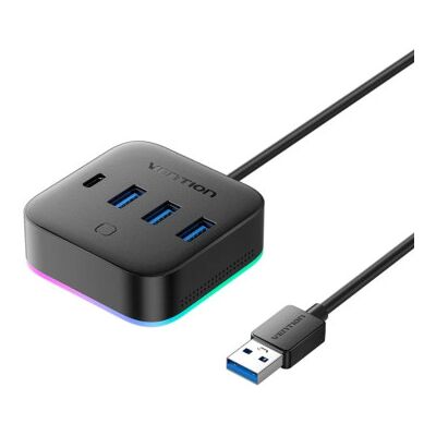 Hub USB 3.0 Vention CHZBD/ 3xUSB/ 1xUSB Tipo-C/ 1xUSB Tipo-C PD Hub USB 3.0 Vention CHZBD/ 3xUSB/ 1xUSB Tipo-C/ 1xUSB Tipo-C PD