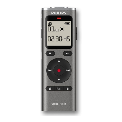 Gravador de Voz Philips VoiceTracer DVT1170 / 20kHz / Prata Gravador de Voz Philips VoiceTracer DVT1170 / 20kHz / Prata