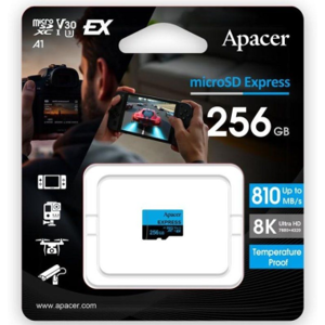 Cartão de memória Apacer 256 GB UHS-I/Classe 10/810 MBs Cartão de memória Apacer 256 GB UHS-I/Classe 10/810 MBs