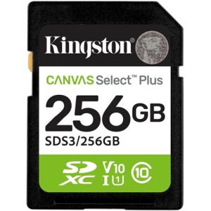 Cartão de memória Kingston CANVAS Select Plus 256 GB SD XC/ Classe 10/ 150 MB Cartão de memória Kingston CANVAS Select Plus 256 GB SD XC/ Classe 10/ 150 MB