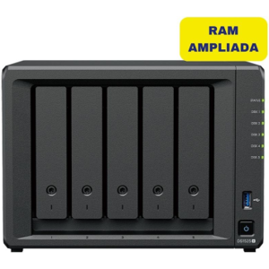 Synology Diskstation DS1525+ NAS/ 5 baias 3,5'- 2,5'/ 16 GB DDR4/ Formato Torre Synology Diskstation DS1525+ NAS/ 5 baias 3,5'- 2,5'/ 16 GB DDR4/ Formato Torre