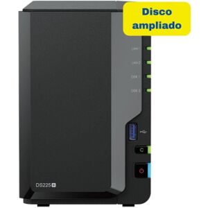 Synology DiskStation DS225+ NAS / 2 baias de 3,5" - 2,5" / 2 GB DDR4 / 8 TB / Formato Torre Synology DiskStation DS225+ NAS / 2 baias de 3,5" - 2,5" / 2 GB DDR4 / 8 TB / Formato Torre
