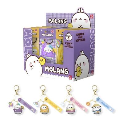 YUME TOYS Variedade de chaveiros com figuras do tempo Molang YUME TOYS Variedade de chaveiros com figuras do tempo Molang