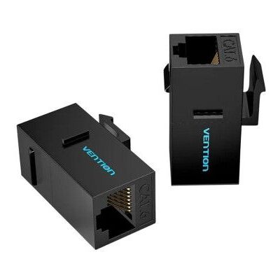 VENTION Adaptador Conector RJ45 IPGB0-5 Cat6 UTP/ RJ45 Fêmea - RJ45 Fêmea/ 5 unidades/ Preto VENTION Adaptador Conector RJ45 IPGB0-5 Cat6 UTP/ RJ45 Fêmea - RJ45 Fêmea/ 5 unidades/ Preto