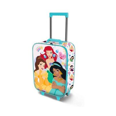 KARACTERMANIA Mala carrinho Disney Princess 3D Flowers 52 cm KARACTERMANIA Mala carrinho Disney Princess 3D Flowers 52 cm