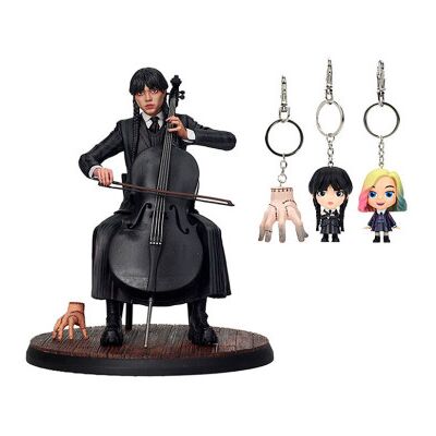 SD TOYS Figura de violoncelo quarta-feira + chaveiro quarta-feira SD TOYS Figura de violoncelo quarta-feira + chaveiro quarta-feira