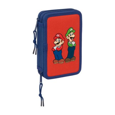 SAFTA Estojo duplo Mamma Mia Super Mario Bros com 29 peças SAFTA Estojo duplo Mamma Mia Super Mario Bros com 29 peças