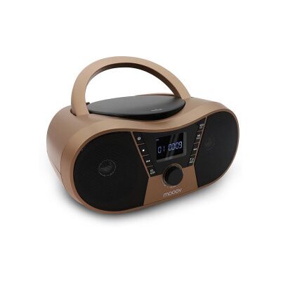 Mooov Cobre & Preto Leitor de CD com Rádio FM, USB, Sleep, ID3 Mooov Cobre & Preto Leitor de CD com Rádio FM, USB, Sleep, ID3