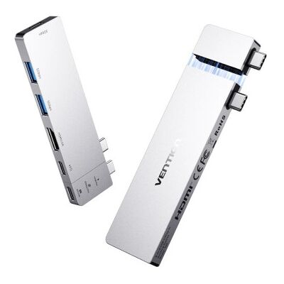 Docking USB Type-C Vention THZH0/ 1xHDMI 4K/ 2xUSB/ 2xUSB Type-C/ 1xThunderBolt/ 1xUSB Type-C PD/ Cinza Docking USB Type-C Vention THZH0/ 1xHDMI 4K/ 2xUSB/ 2xUSB Type-C/ 1xThunderBolt/ 1xUSB Type-C PD/ Cinza