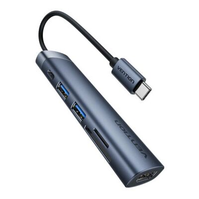 Docking USB Type-C Vention THJHB/ 1xHDMI 4K/ 2xUSB/ 1xUSB Type-C PD/ Cinza Docking USB Type-C Vention THJHB/ 1xHDMI 4K/ 2xUSB/ 1xUSB Type-C PD/ Cinza