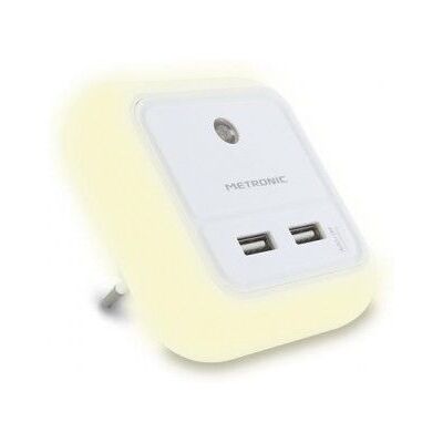 METRONIC CARREG METRONI.2xUSB+SENSOR LUZ-495022 METRONIC CARREG METRONI.2xUSB+SENSOR LUZ-495022